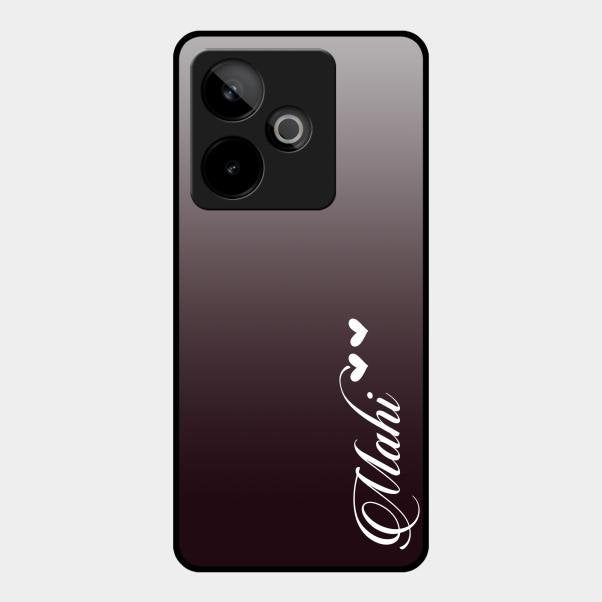 Customize Name Gradient Glass Case Cover Grey For Realme Gt 7T 5G