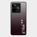 Customize Name Gradient Glass Case Cover Grey For Realme Gt 7T 5G
