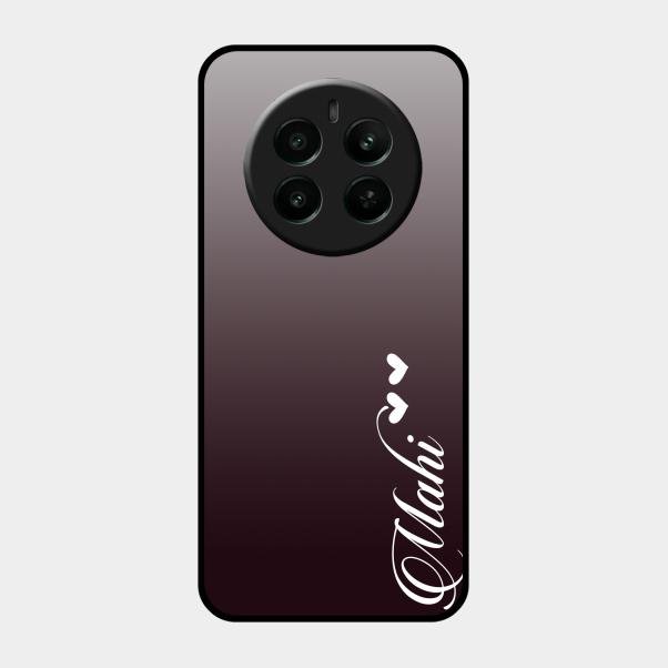 Customize Name Gradient Glass Case Cover Grey For Realme Narzo 70 Pro 5G