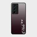 Customize Name Gradient Glass Case Cover Grey For Realme Narzo 80X 5G