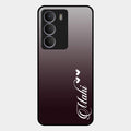 Customize Name Gradient Glass Case Cover Grey For Realme P3 Lite 5G