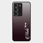 Customize Name Gradient Glass Case Cover Grey For Realme P3 Lite 5G