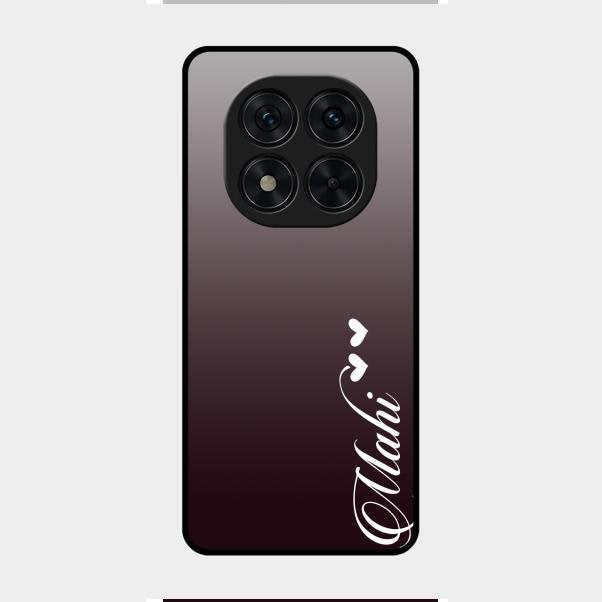 Customize Name Gradient Glass Case Cover Grey For Redmi Note 14 Pro 5G