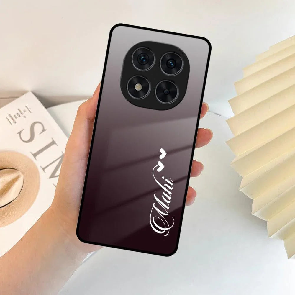 Customize Name Gradient Glass Case Cover Grey For Redmi/Xiaomi - ShopOnCliQ