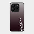 Customize Name Gradient Glass Case Cover Grey For Redmi Note 14 Se 5G