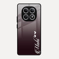 Customize Name Gradient Glass Case Cover Grey For Redmi Note 15 5G