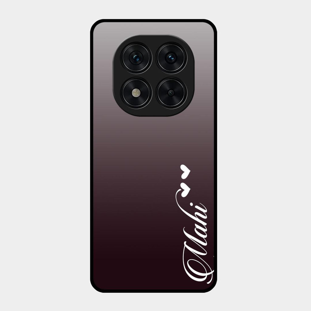 Customize Name Gradient Glass Case Cover Grey For Redmi Note 15 Pro 5G