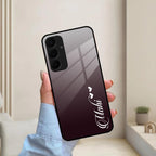 Customize Name Gradient Glass Case Cover Grey For Samsung - ShopOnCliQ