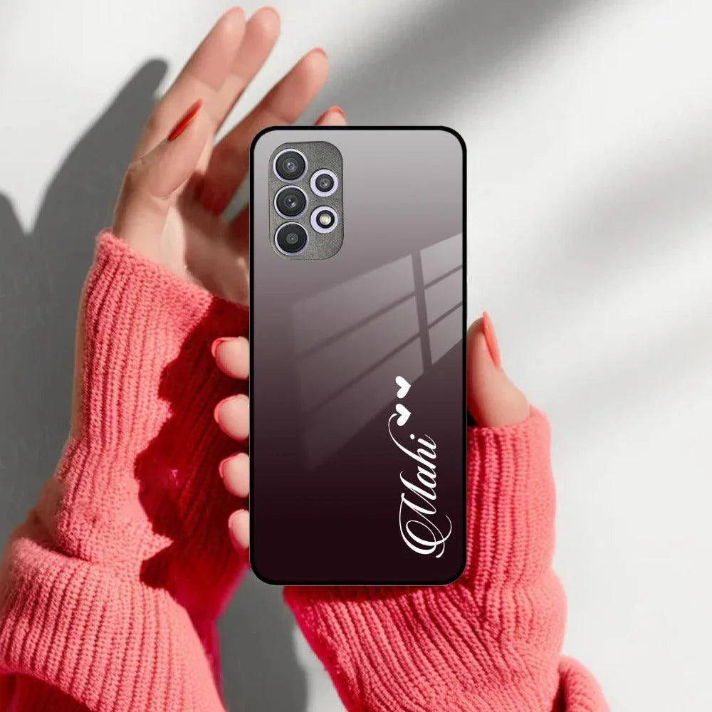 Customize Name Gradient Glass Case Cover Grey For Samsung - ShopOnCliQ