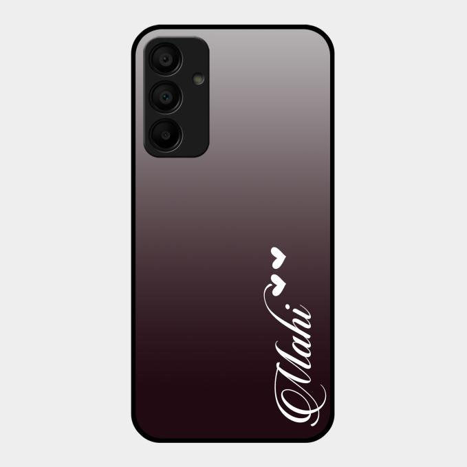 Customize Name Gradient Glass Case Cover Grey For Samsung Galaxy A15 5G