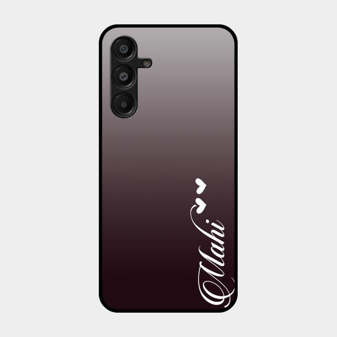Customize Name Gradient Glass Case Cover Grey For Samsung Galaxy A16 5G