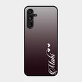 Customize Name Gradient Glass Case Cover Grey For Samsung Galaxy A16 5G