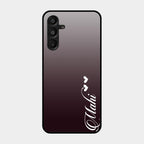 Customize Name Gradient Glass Case Cover Grey For Samsung Galaxy A16 5G