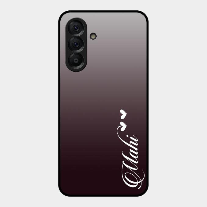 Customize Name Gradient Glass Case Cover Grey For Samsung Galaxy A17 5G