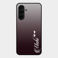 Customize Name Gradient Glass Case Cover Grey For Samsung Galaxy A26 5G
