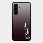 Customize Name Gradient Glass Case Cover Grey For Samsung Galaxy A26 5G