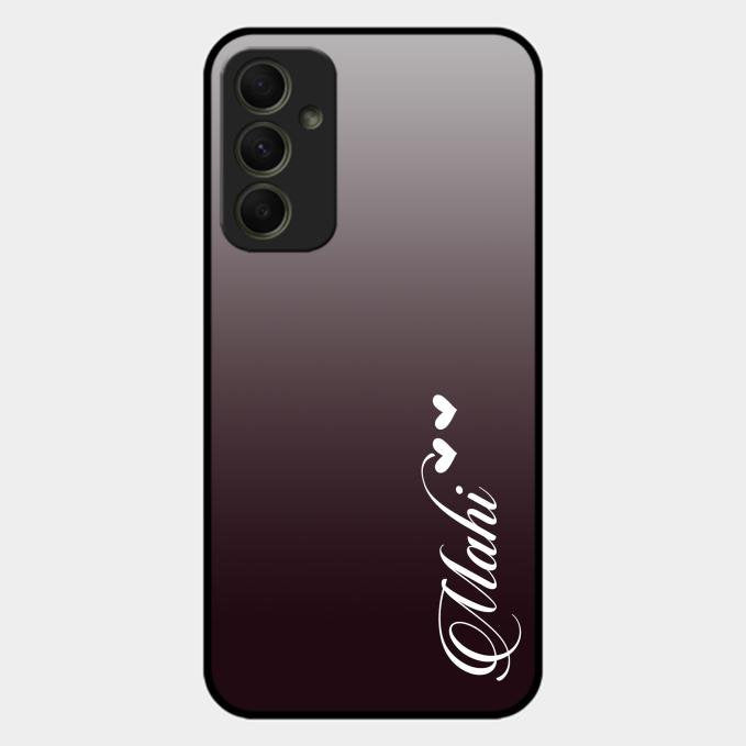 Customize Name Gradient Glass Case Cover Grey For Samsung Galaxy A34 5G