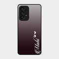 Customize Name Gradient Glass Case Cover Grey For Samsung Galaxy A53 5G