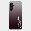 Customize Name Gradient Glass Case Cover Grey For Samsung Galaxy A56 5G