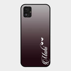 Customize Name Gradient Glass Case Cover Grey For Samsung Galaxy F14 5G