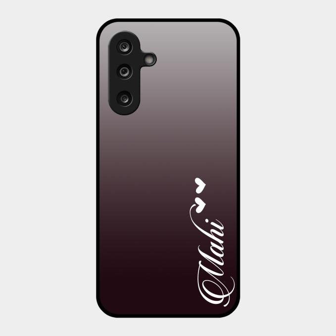 Customize Name Gradient Glass Case Cover Grey For Samsung Galaxy F16 5G