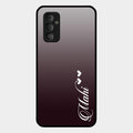 Customize Name Gradient Glass Case Cover Grey For Samsung Galaxy F23 5G