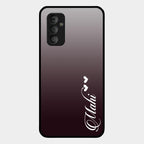 Customize Name Gradient Glass Case Cover Grey For Samsung Galaxy F23 5G
