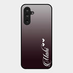Customize Name Gradient Glass Case Cover Grey For Samsung Galaxy F36 5G
