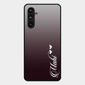 Customize Name Gradient Glass Case Cover Grey For Samsung Galaxy F54 5G