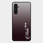 Customize Name Gradient Glass Case Cover Grey For Samsung Galaxy F54 5G