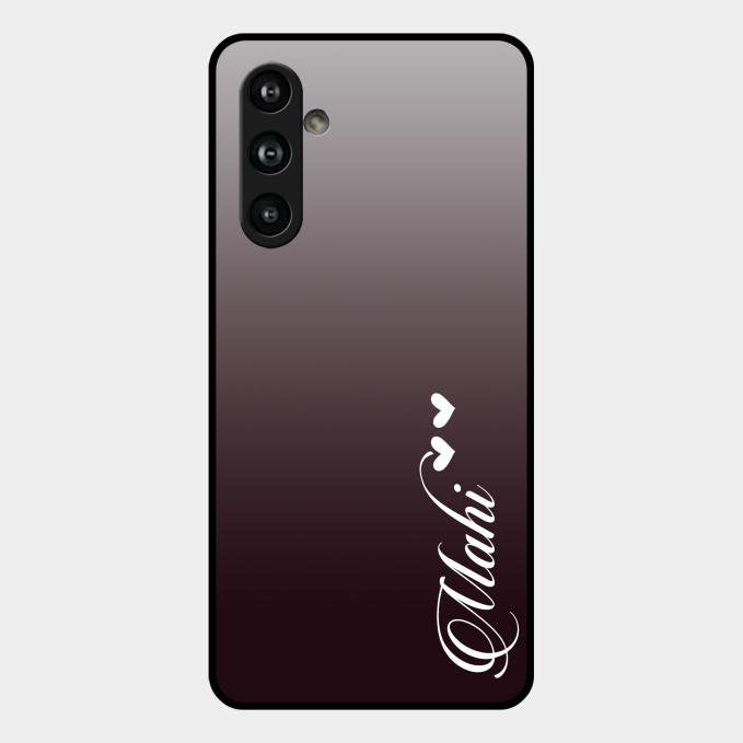 Customize Name Gradient Glass Case Cover Grey For Samsung Galaxy F54 5G