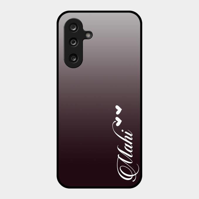 Customize Name Gradient Glass Case Cover Grey For Samsung Galaxy M16 5G