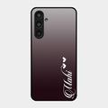 Customize Name Gradient Glass Case Cover Grey For Samsung Galaxy M35 5G