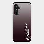 Customize Name Gradient Glass Case Cover Grey For Samsung Galaxy M36 5G