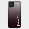 Customize Name Gradient Glass Case Cover Grey For Samsung Galaxy M53 5G