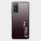 Customize Name Gradient Glass Case Cover Grey For Samsung Galaxy S20 Fe 5G