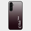 Customize Name Gradient Glass Case Cover Grey For Samsung Galaxy S23 Fe 5G