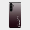 Customize Name Gradient Glass Case Cover Grey For Samsung Galaxy S26 5G