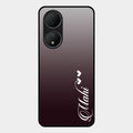 Customize Name Gradient Glass Case Cover Grey For Vivo T2 5G