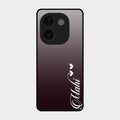 Customize Name Gradient Glass Case Cover Grey For Vivo T3 Pro 5G