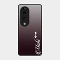 Customize Name Gradient Glass Case Cover Grey For Vivo T3 Ultra