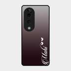Customize Name Gradient Glass Case Cover Grey For Vivo T3 Ultra