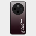 Customize Name Gradient Glass Case Cover Grey For Vivo T4 5G