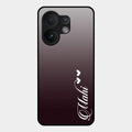Customize Name Gradient Glass Case Cover Grey For Vivo T4 Pro 5G