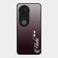 Customize Name Gradient Glass Case Cover Grey For Vivo T4 Ultra 5G