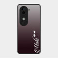 Customize Name Gradient Glass Case Cover Grey For Vivo V40E 5G
