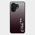 Customize Name Gradient Glass Case Cover Grey For Vivo V60 5G