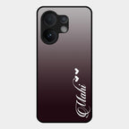 Customize Name Gradient Glass Case Cover Grey For Vivo V60 5G