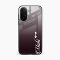Customize Name Gradient Glass Case Cover Grey For Vivo V60e 5G
