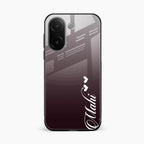 Customize Name Gradient Glass Case Cover Grey For Vivo V60e 5G